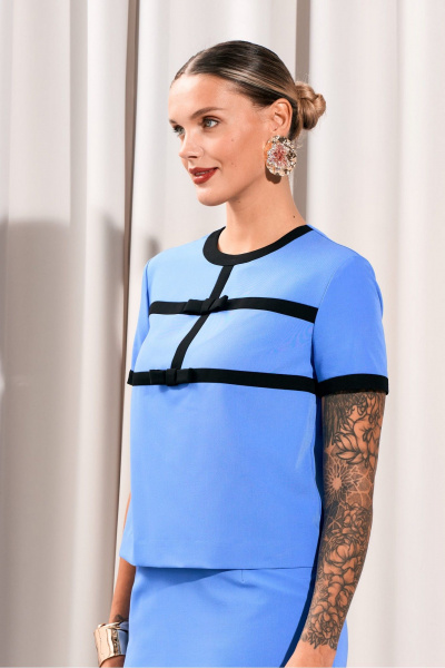 Блуза, юбка Lissana 5014 голубой - фото 4