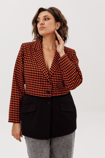 Жакет Anelli 1756 тыквенное_ретро - фото 7