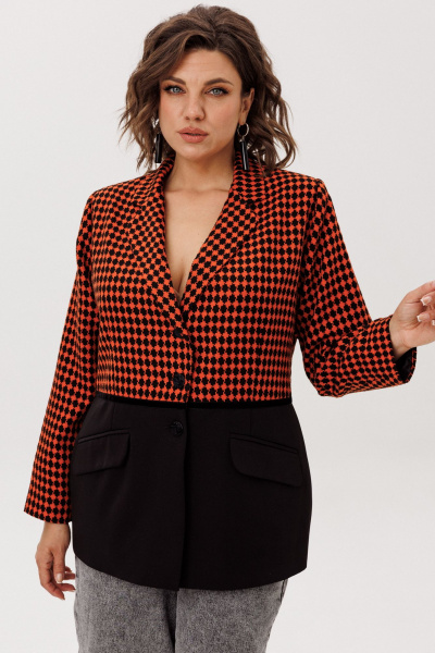 Жакет Anelli 1756 тыквенное_ретро - фото 2