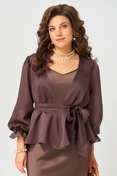Платье, туника Fita 3191 шоколад - фото 6
