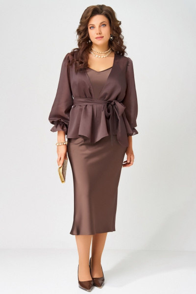 Платье, туника Fita 3191 шоколад - фото 4