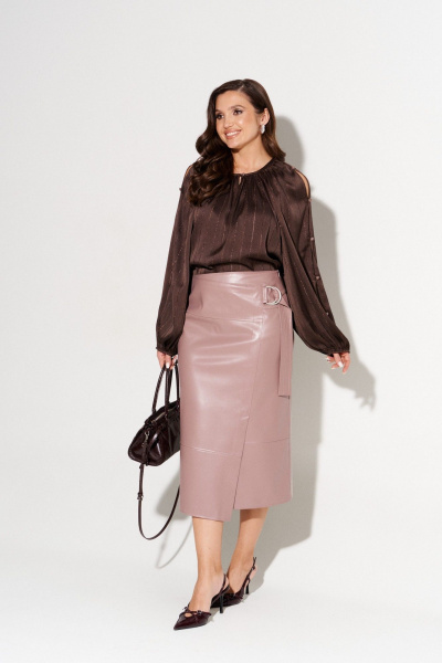 Юбка AltaModa 1015-4 розовый_тауп - фото 3