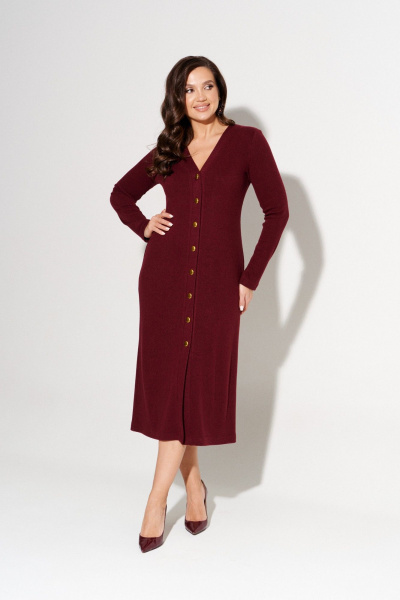 Платье AltaModa 1044 бордовый - фото 3