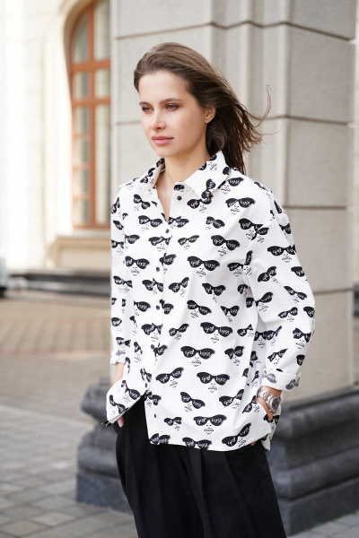 Летняя хлопковая блуза в мультиколорре Motif 1540 - фото 1