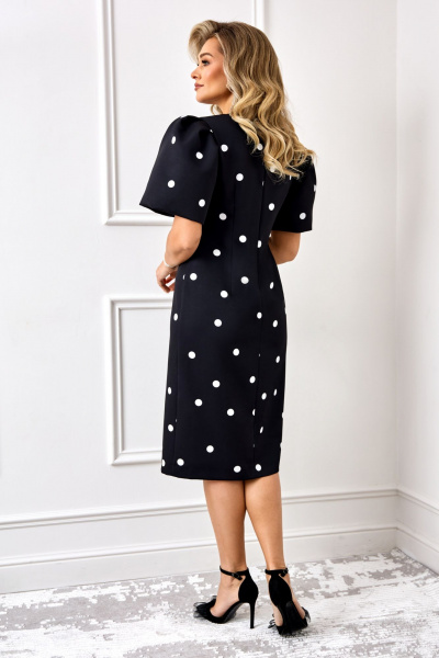 Платье AGATTI 5888 черный_с_белым_горохом - фото 13