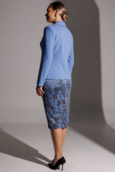Жакет, юбка Мода Юрс 25-2942 голубой_принт - фото 8