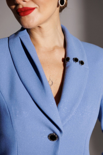 Жакет, юбка Мода Юрс 25-2942 голубой_принт - фото 3