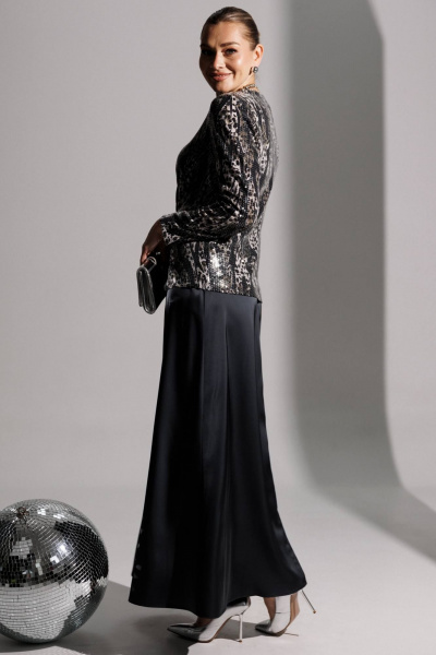 Жакет, юбка Мода Юрс 25-2881 серый - фото 6