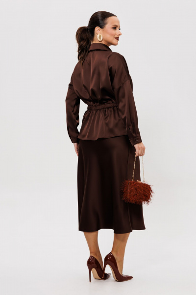 Рубашка, юбка Mubliz 252 коричневый - фото 7