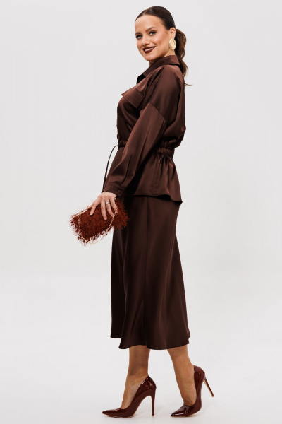 Рубашка, юбка Mubliz 252 коричневый - фото 4