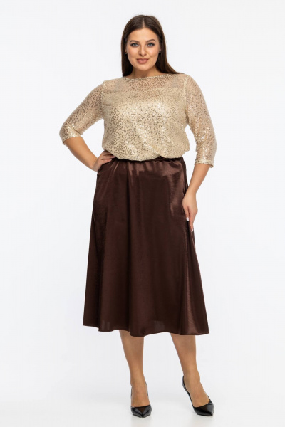 Юбка Avila 0758 коричневый - фото 7