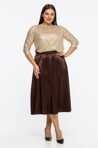 Юбка Avila 0758 коричневый - фото 2