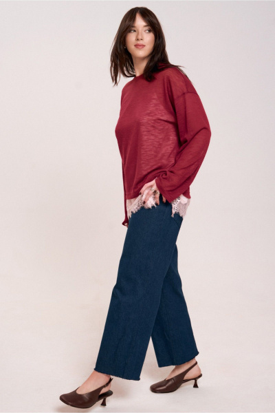 Топ JRSy 2647 розовый_
белое_кружево - фото 7