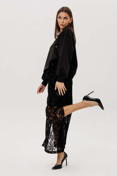 Джемпер, юбка Fantazia Mod 5324 черный - фото 7