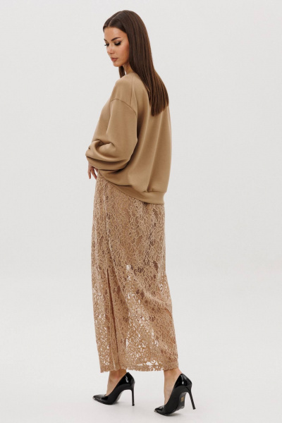 Джемпер, юбка Fantazia Mod 5324 песок - фото 4