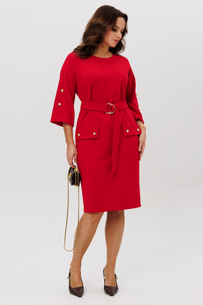 Платье Galean Style 998 красный - фото 11