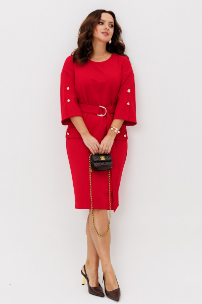 Платье Galean Style 998 красный - фото 9