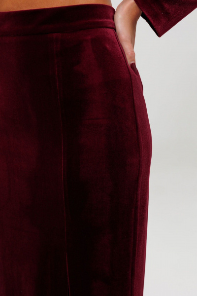 Жакет, юбка Mislana 1165/1 бордо - фото 9