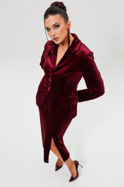 Жакет, юбка Mislana 1165/1 бордо - фото 8