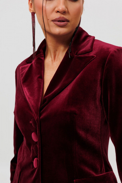 Жакет, юбка, манжеты Mislana 1165/1м бордо - фото 14