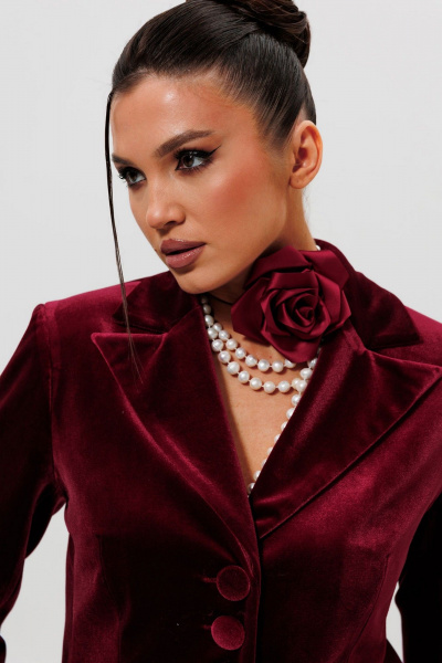 Жакет, юбка, манжеты Mislana 1165/1м бордо - фото 10