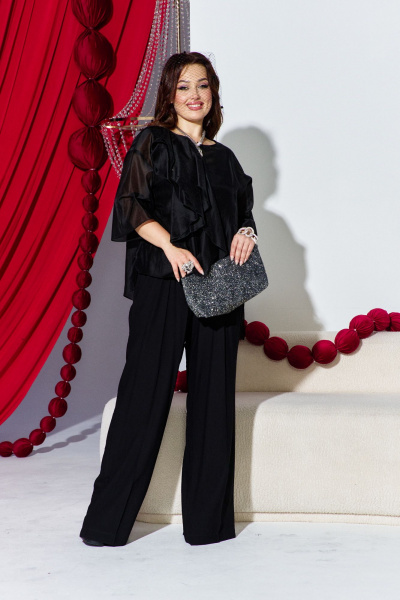 Блуза, брюки, топ Vittoria Queen 27213 черный - фото 3