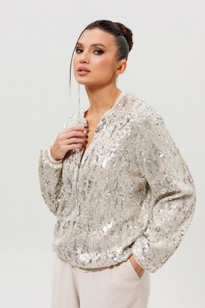 Бомбер Mislana 1279 серебро - фото 10