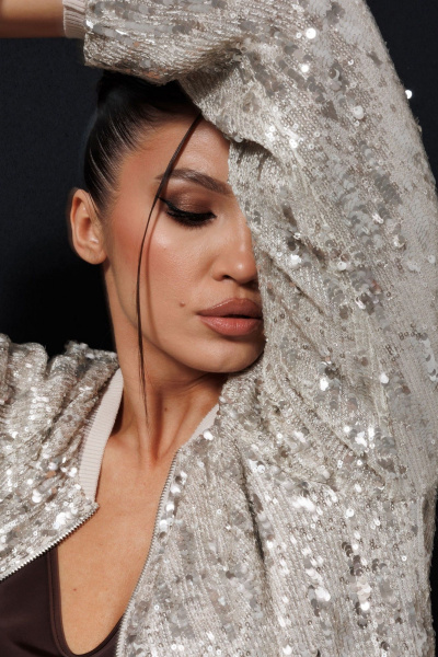 Бомбер Mislana 1279 серебро - фото 8