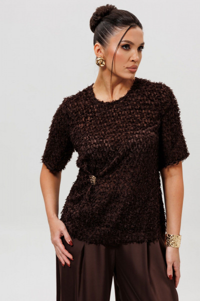 Блуза Mislana 1280 шоколад - фото 6