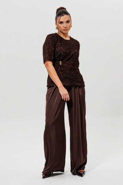 Блуза, брюки Mislana 1280к шоколад - фото 10