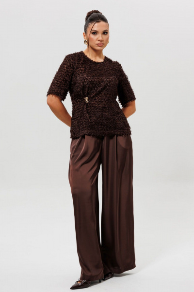 Блуза, брюки Mislana 1280к шоколад - фото 9