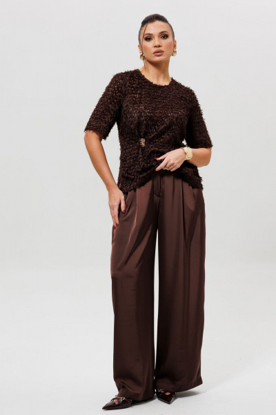 Блуза, брюки Mislana 1280к шоколад - фото 8