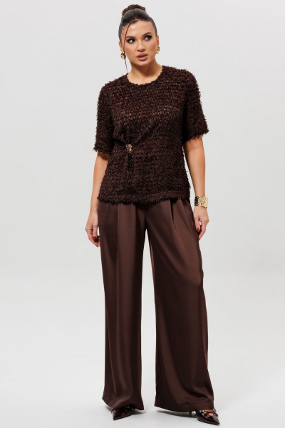 Блуза, брюки Mislana 1280к шоколад - фото 2