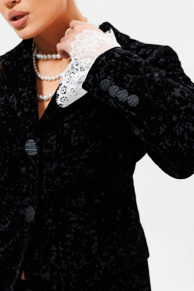 Брюки, жакет, манжеты Mislana 1285м черный - фото 4