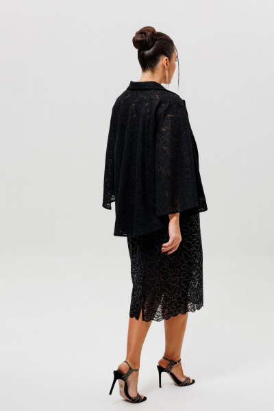 Жакет, юбка Mislana 1286 черный - фото 7