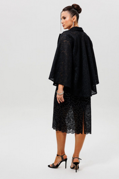Блуза, жакет, юбка Mislana 1286/1 черный - фото 8