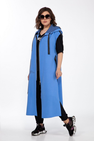 Брюки, жилет, майка Lady Secret 2755 черно-васильковый - фото 2