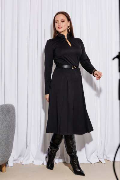 Платье Marshop М215 черный - фото 4