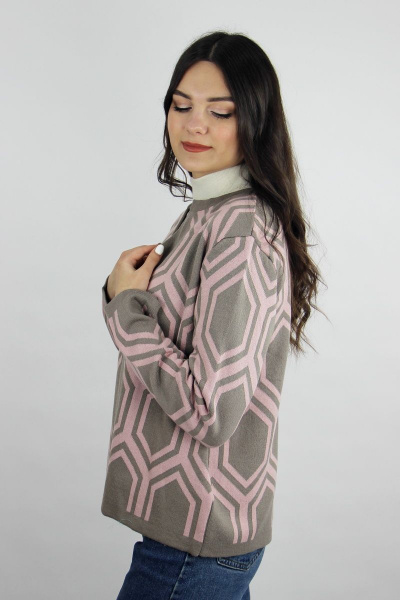 Жакет демисезонный из трикотажа с бейкой и длинным рукавом Полесье С2453-20 0С2102-Д43 158,164 полесский - фото 3