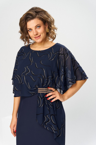 Платье Romanovich Style 1-2371 синий_флок - фото 10