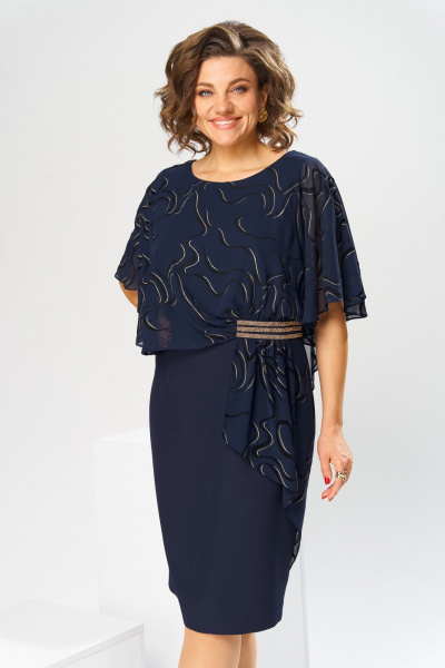 Платье Romanovich Style 1-2371 синий_флок - фото 8