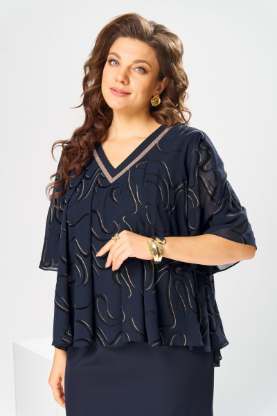 Платье Romanovich Style 1-2400 синий_флок - фото 10