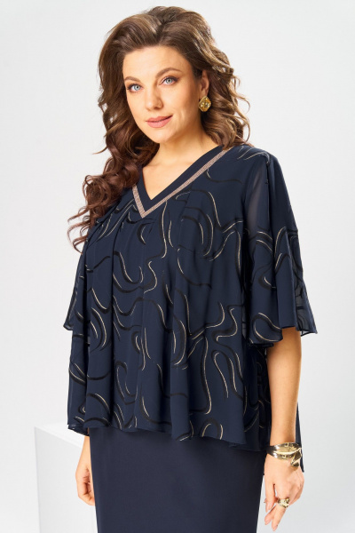 Платье Romanovich Style 1-2400 синий_флок - фото 9