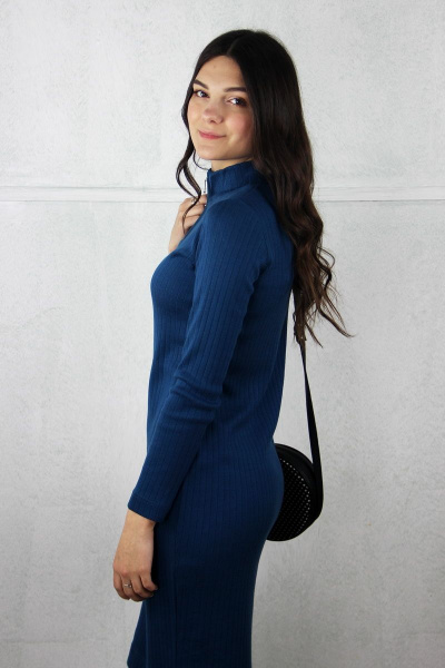 Платье вязаное трикотаж хлопок полуприлегающего силуэта Полесье С4723-20 0С2202-Д43 170 каспийский - фото 3