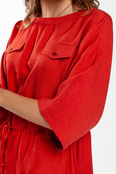 Летнее свободное платье с кулиской и карманами Femme & Devur 8784 1.9F(170) - фото 6