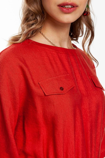 Летнее свободное платье с кулиской и карманами Femme & Devur 8784 1.9F(170) - фото 5