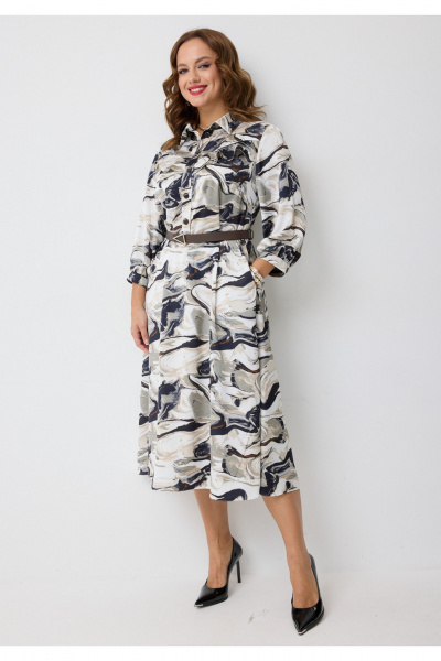 Платье Твой имидж 2280 молочный_с_принтом - фото 6