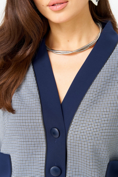 Бомбер, юбка Aira Style 24131-1 синий - фото 8