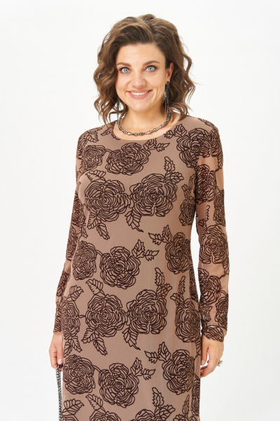 Платье Aira Style 24430 капучино - фото 7