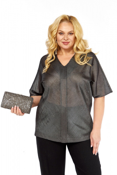 Блуза Элль-стиль 2439а серебро - фото 1